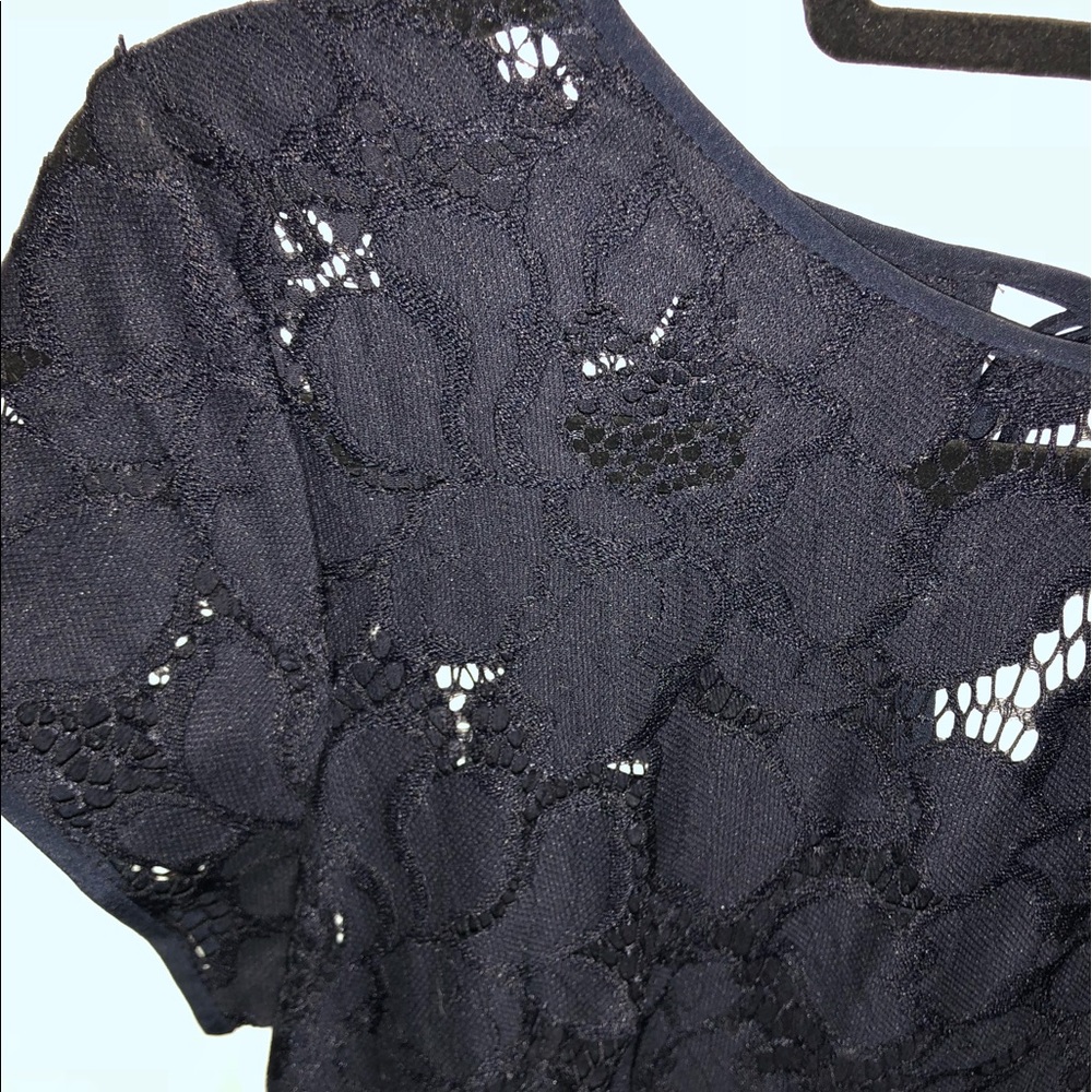 LOFT navy lace dress